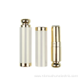 Empty white gold high quality plastic lipstick tube